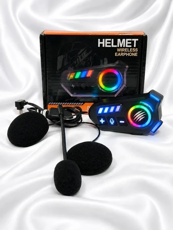 Motorcycle Helmet Bluetooth 5.4 Headset Hands Free Call Waterproof MP3 Music Hard microphone
