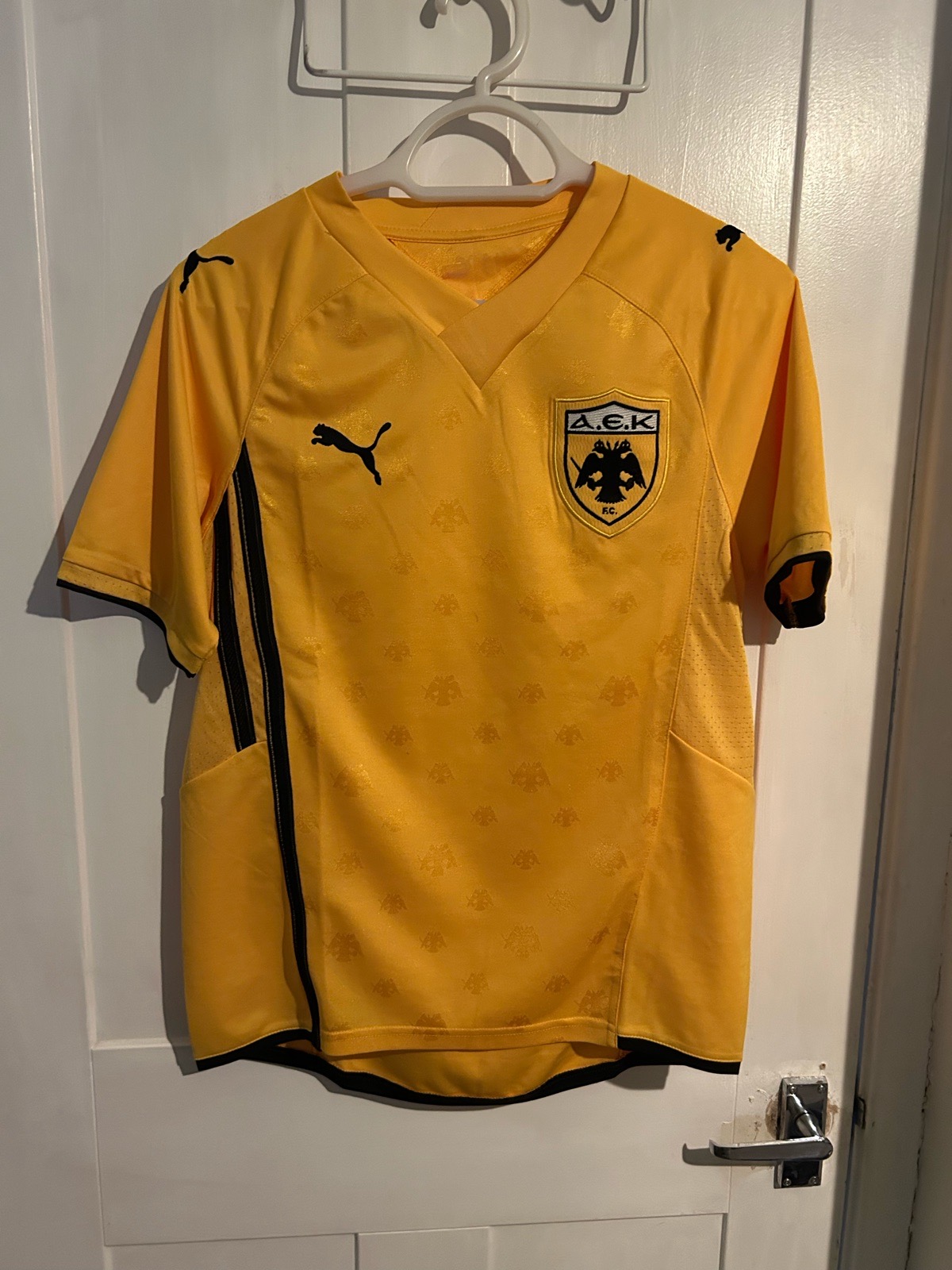 Official Retro AEK Athens 2007/08 Puma Home Shirt - Size S