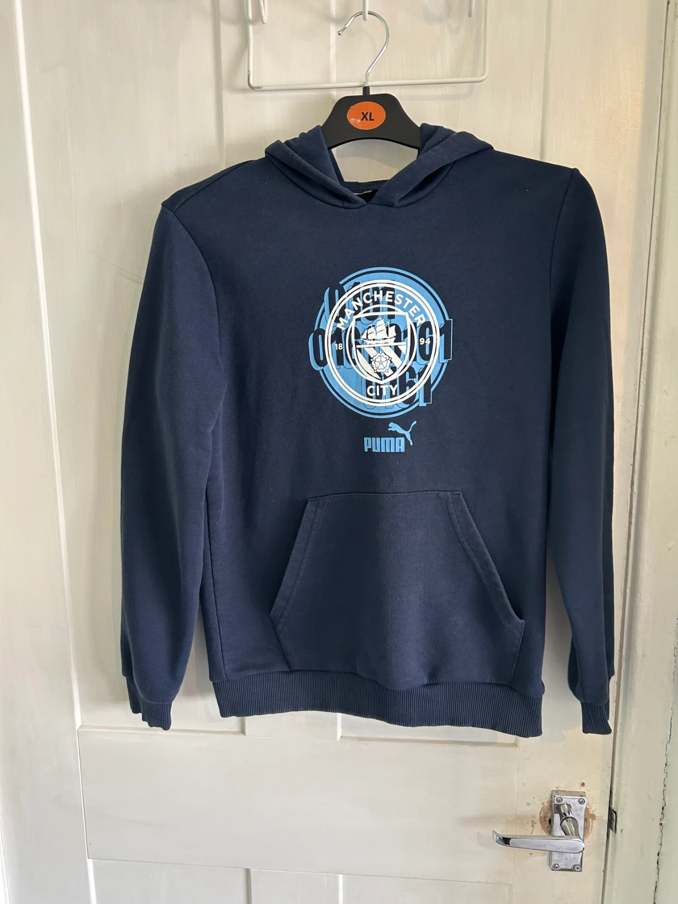 Puma Manchester City Hoodie 10/11 Navy Blue Football Pullover