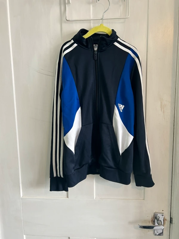 adidas Kids Colorblock 3-Stripes Track Jacket (9-10 Years / 140cm) Navy Blue