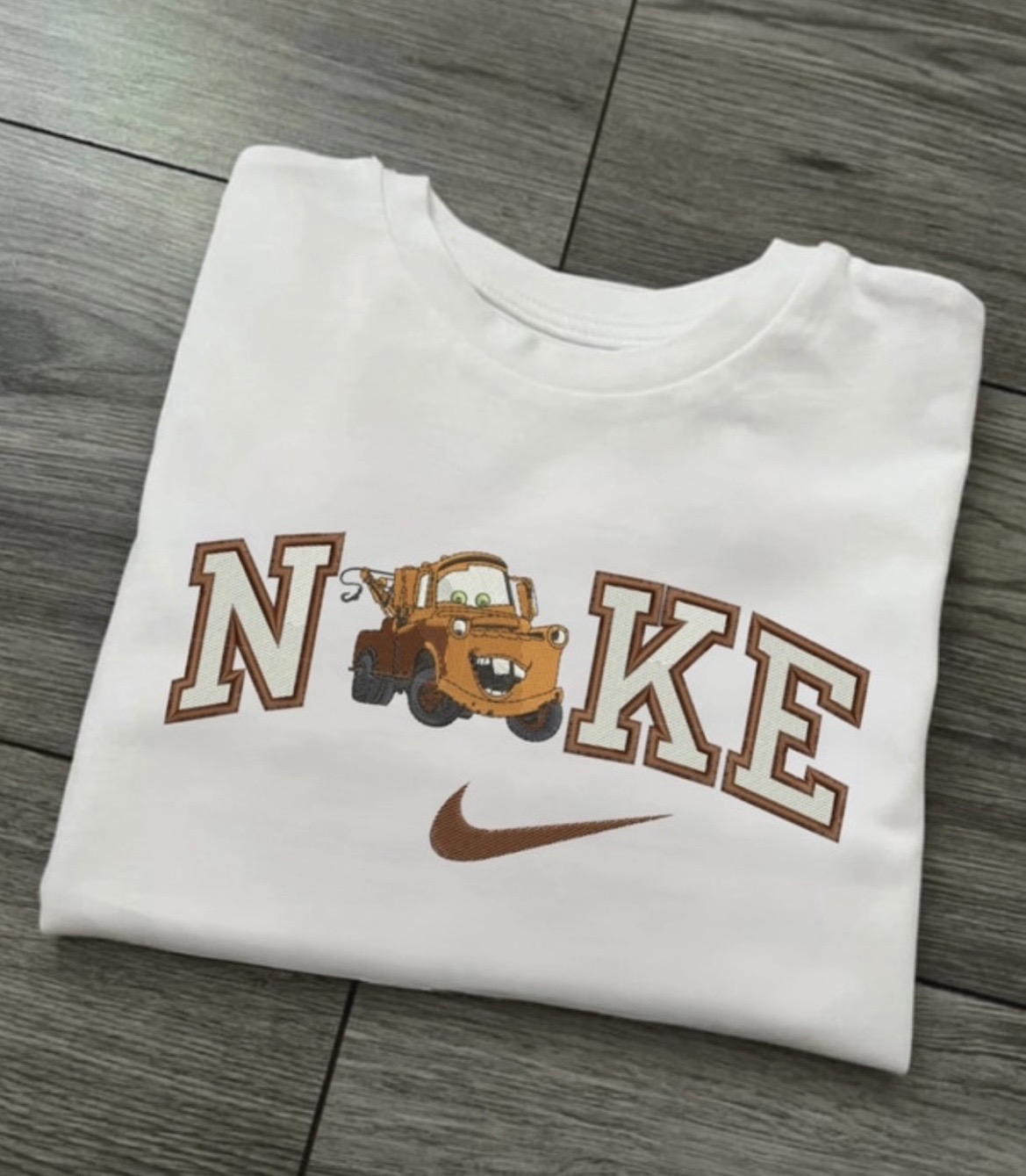 Cars Mater short sleeved white t shirt: size 3-4yrs