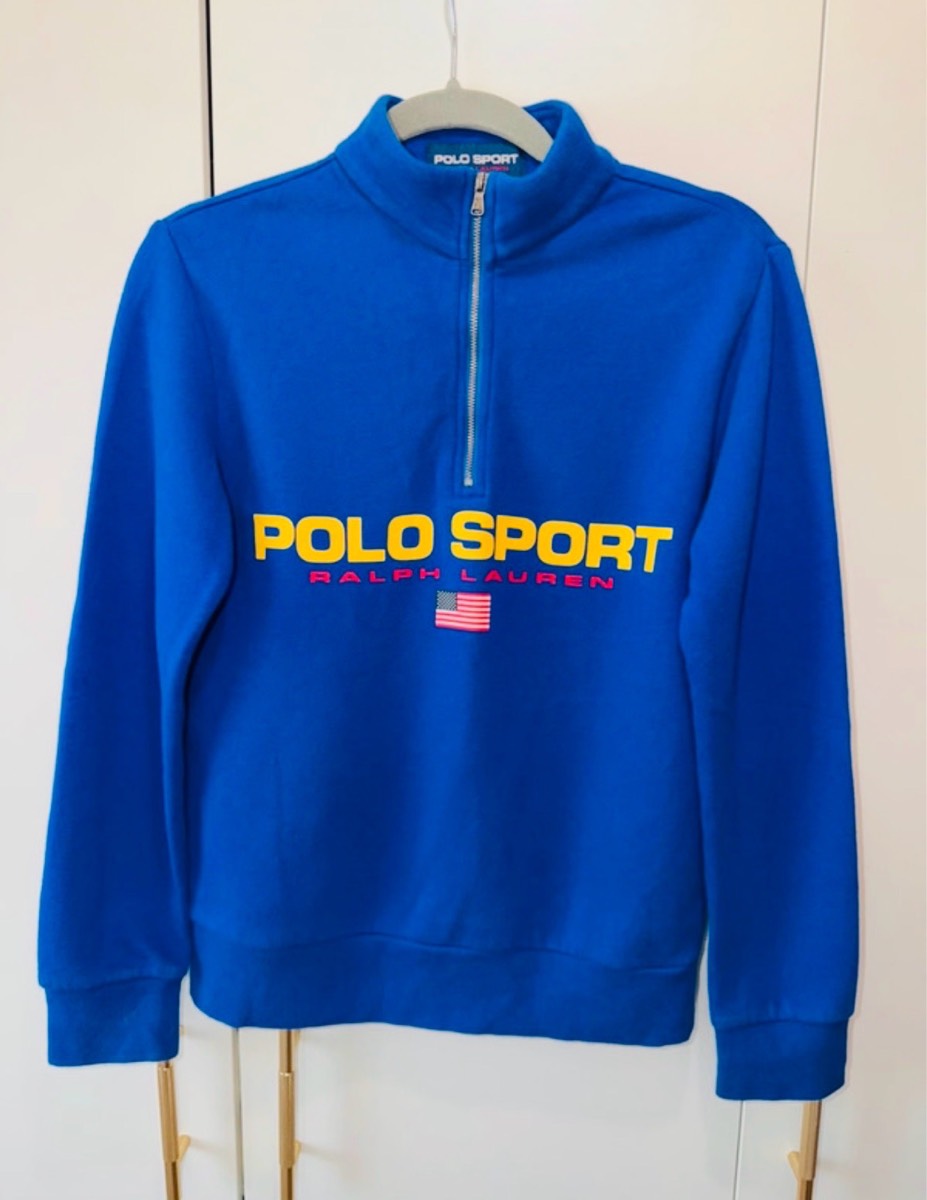Polo Sport Ralph Lauren 1/4 Zip Sweatshirt Blue Size M