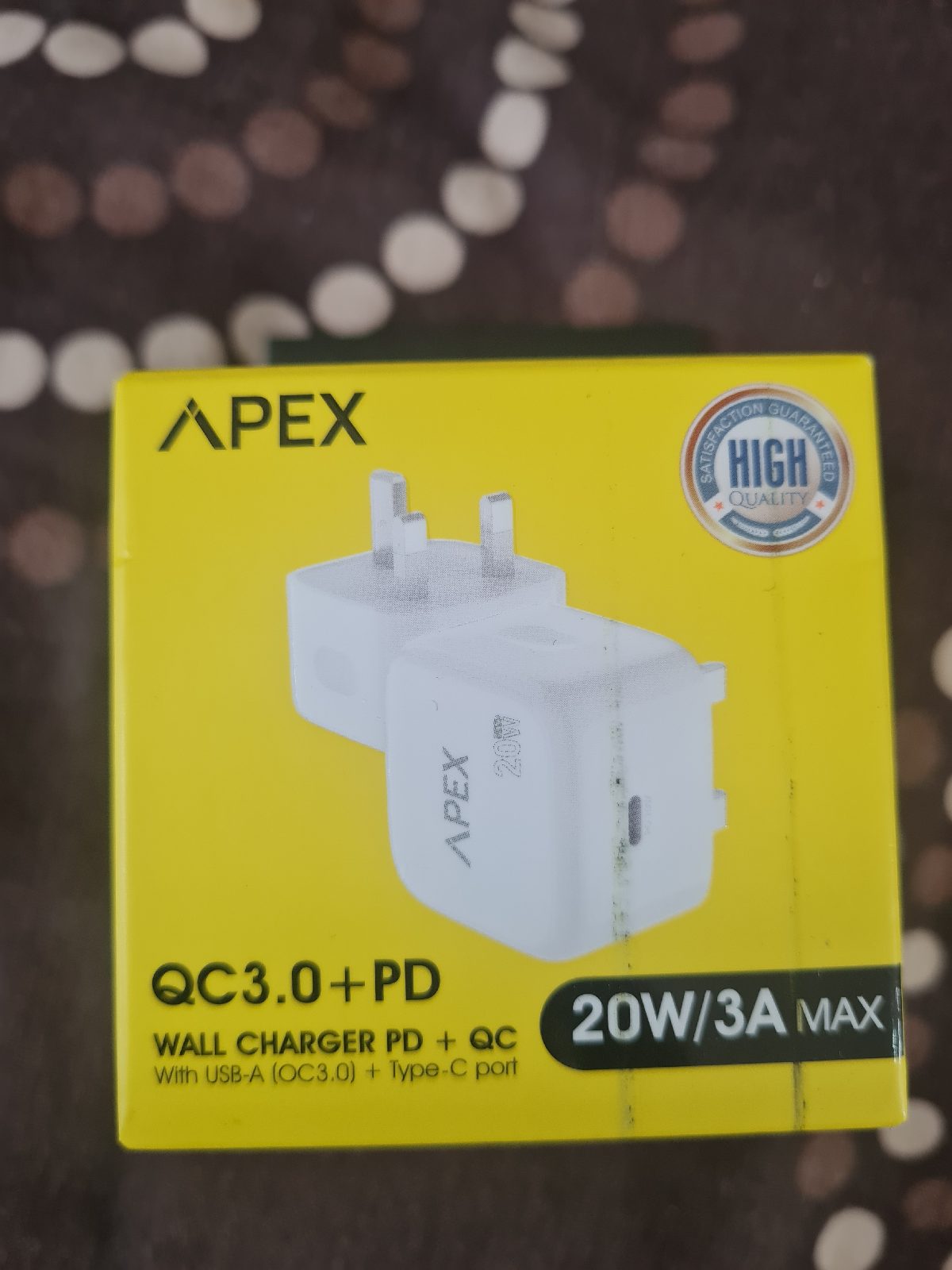 Wall charger PD plug 20w/3A max