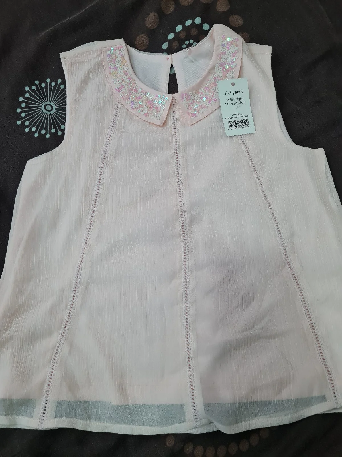 Kids pink blouse size 6-7