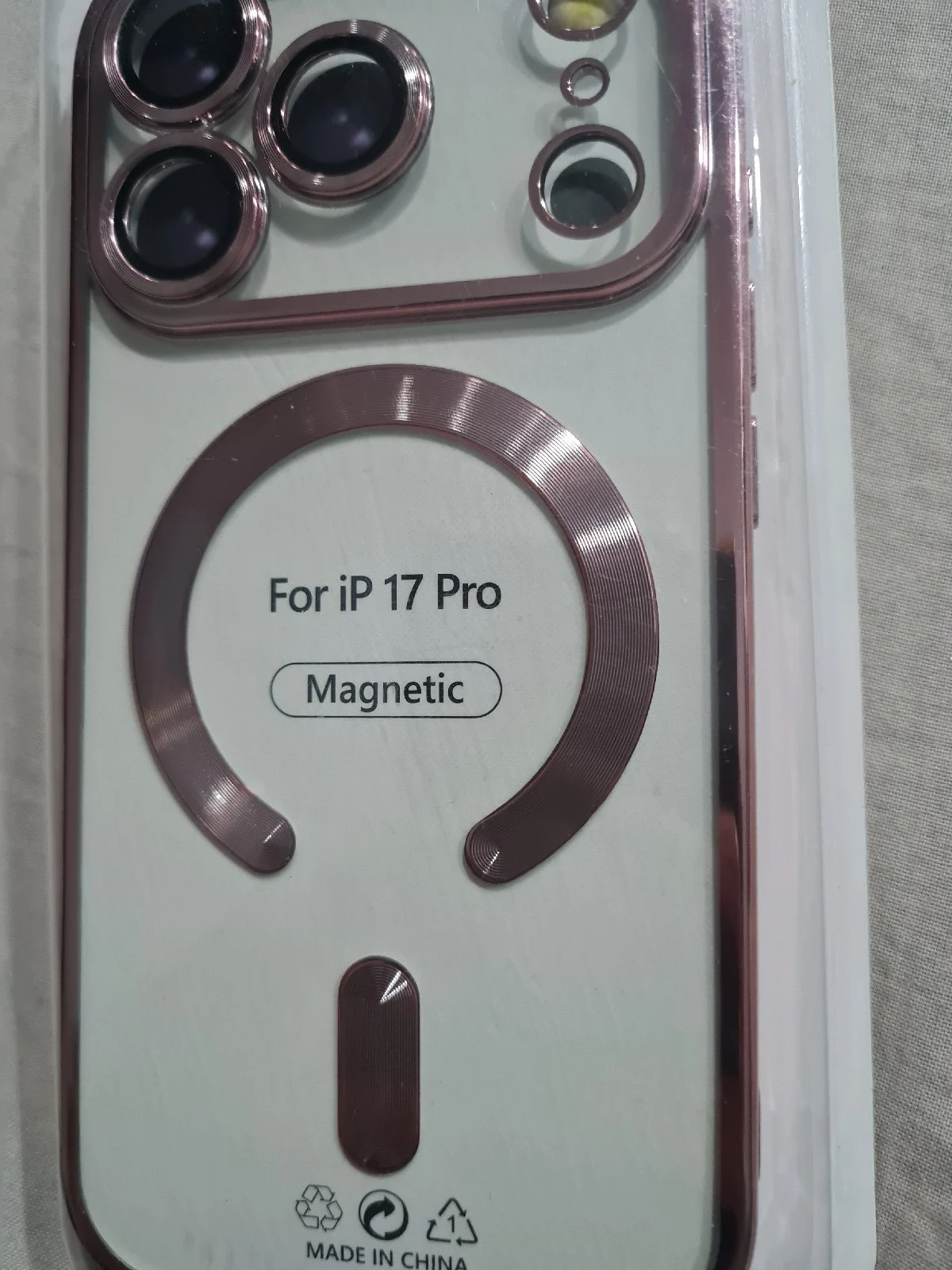 Iphone 17 pro back case Rose Gold