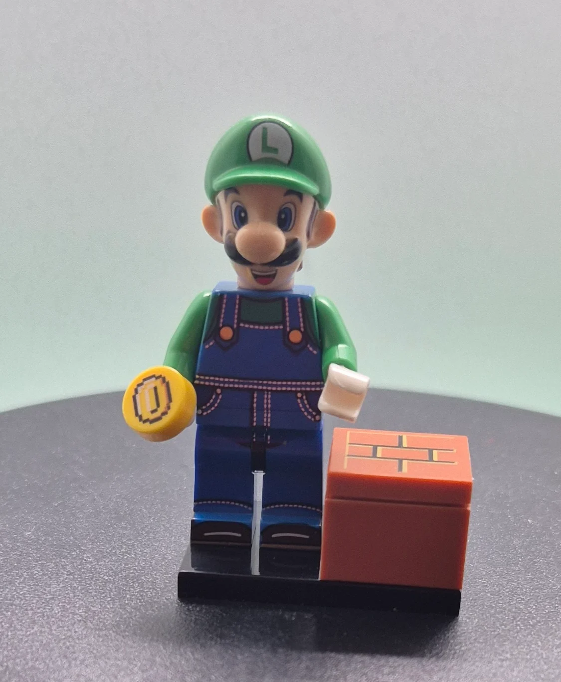 Custom Minifigure Gaming Marios Bros Luigi Cubed