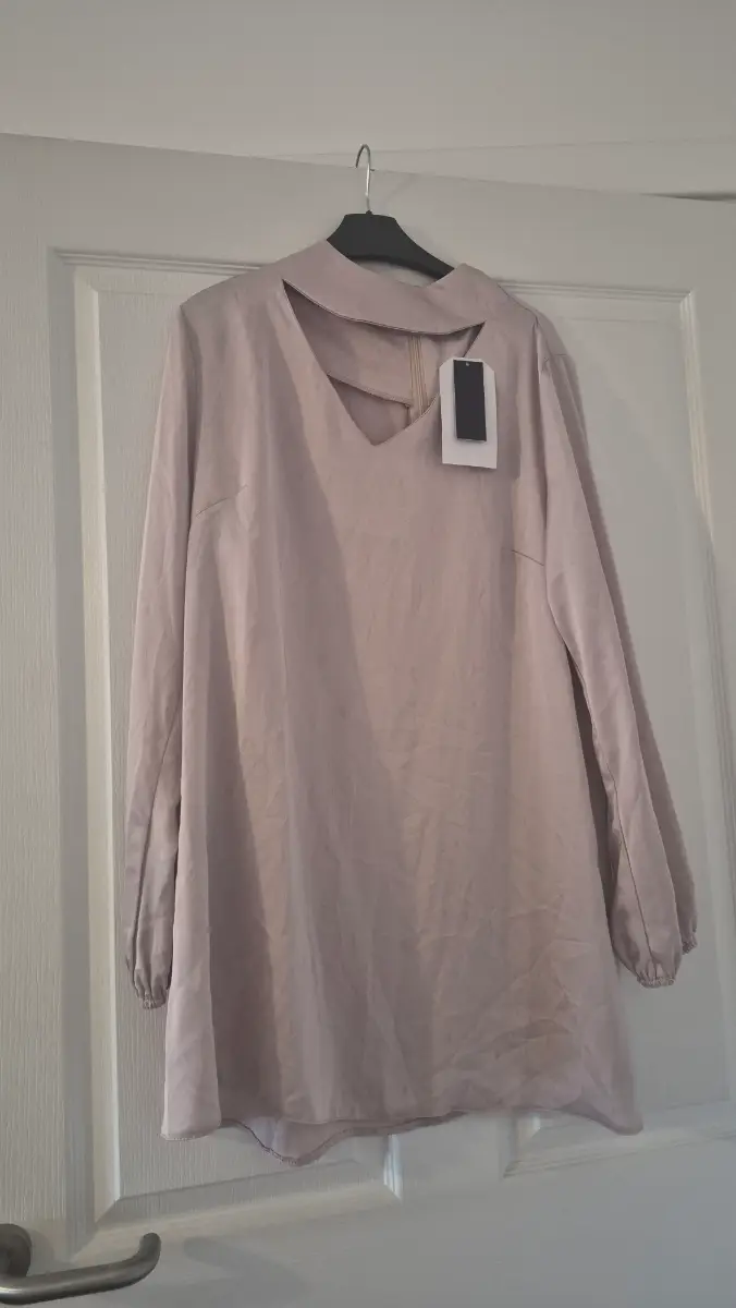 Dusty pink choker silkfred dress size 16