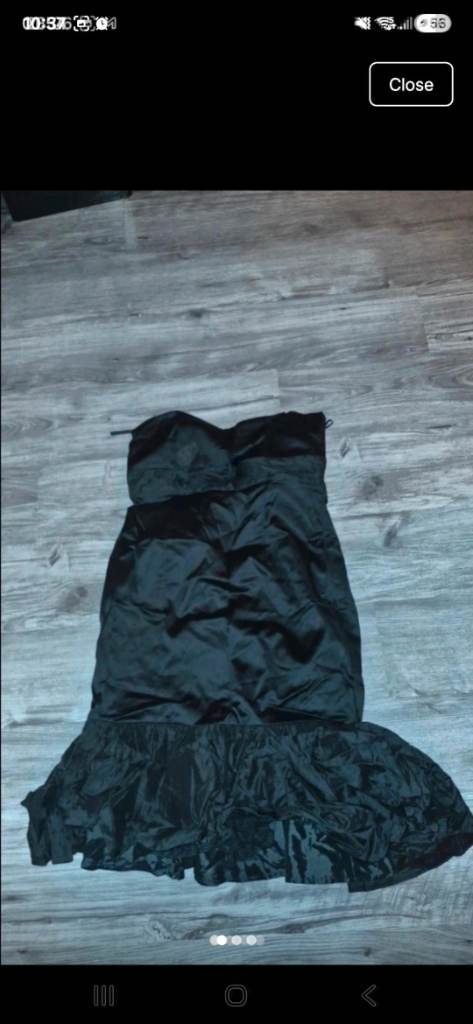 Coast black boobtube dress size 12