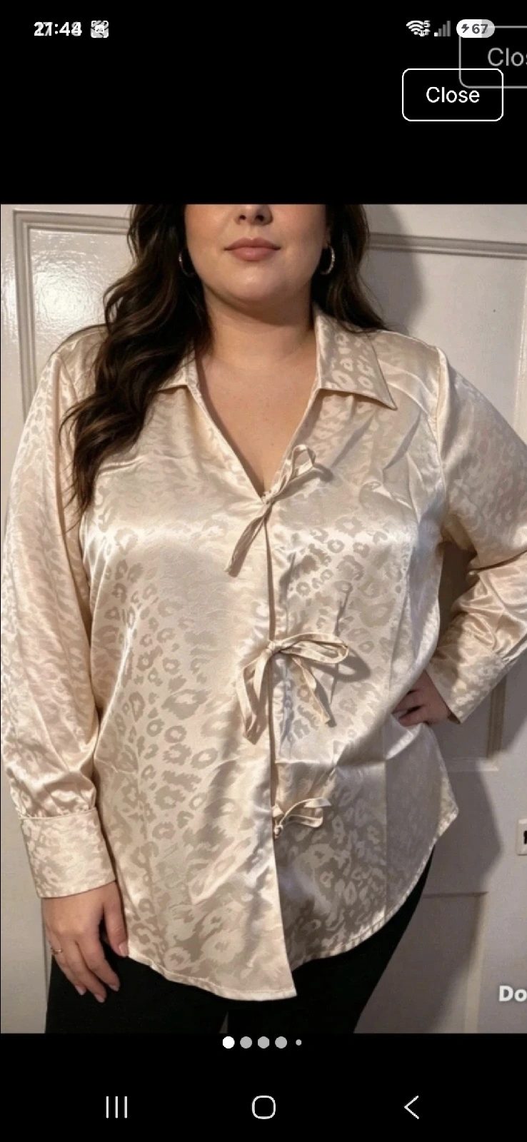 Ladys size 22 silk style blouse