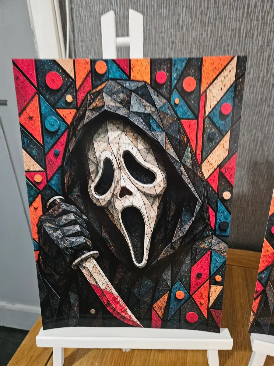 Scream mosaic print a4