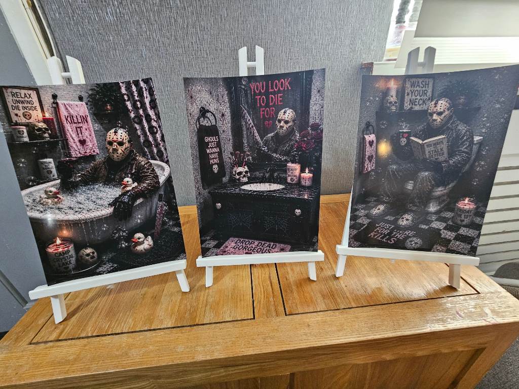Jason horror  bathroom print set