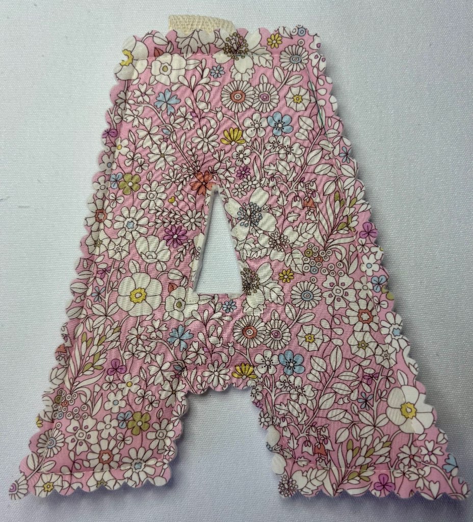 Liberty Junes Meadow Fabric Bunting Garland Letter A