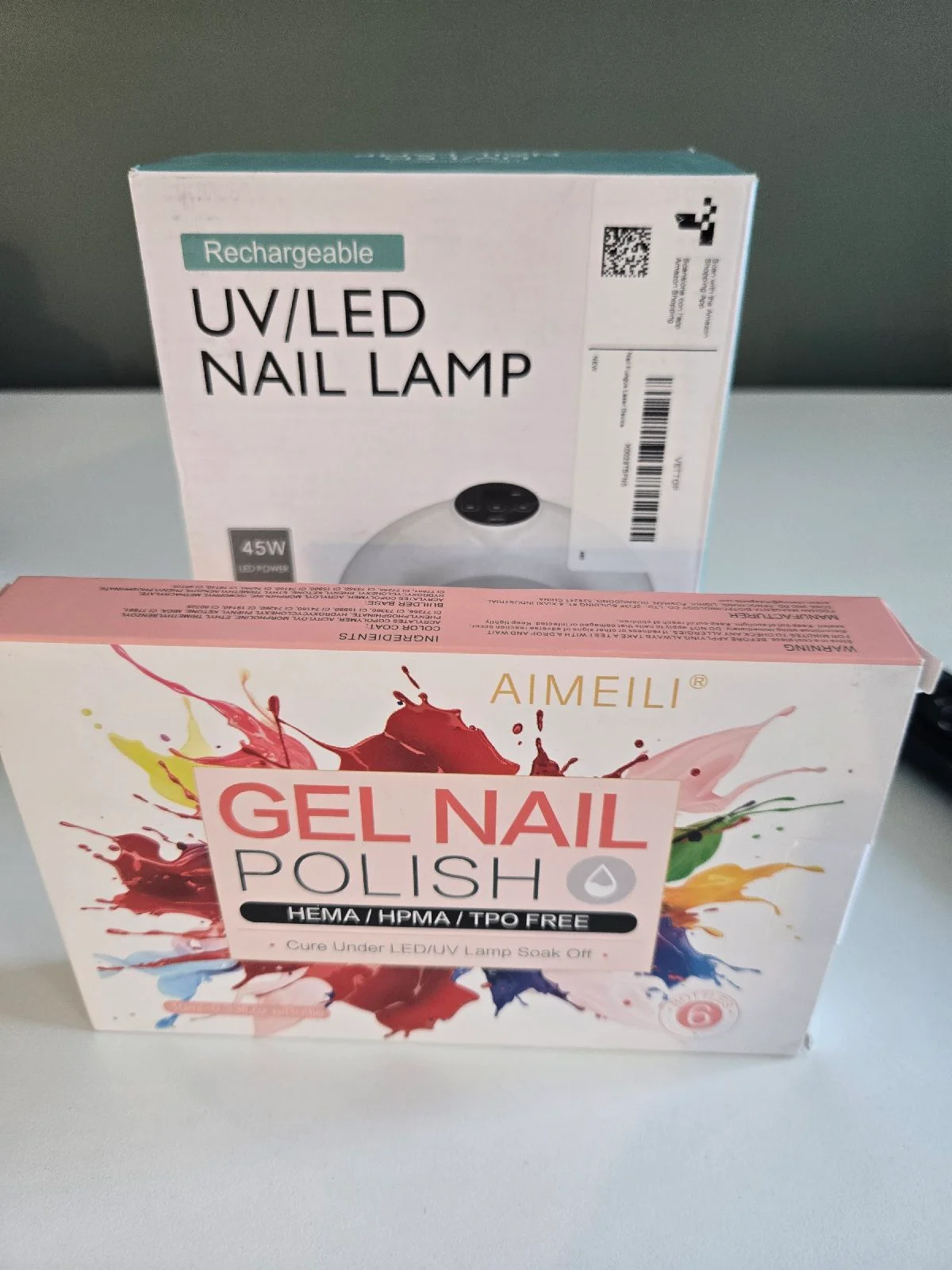 UV lamp & Gel Nail Polish BNWT