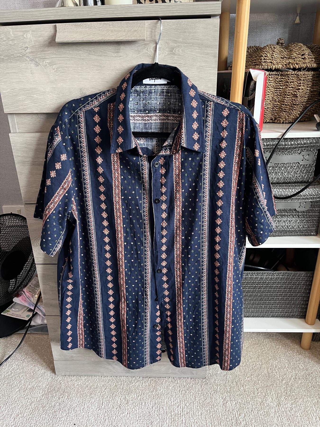 Vatpave Blue Short Sleeve Shirt size large