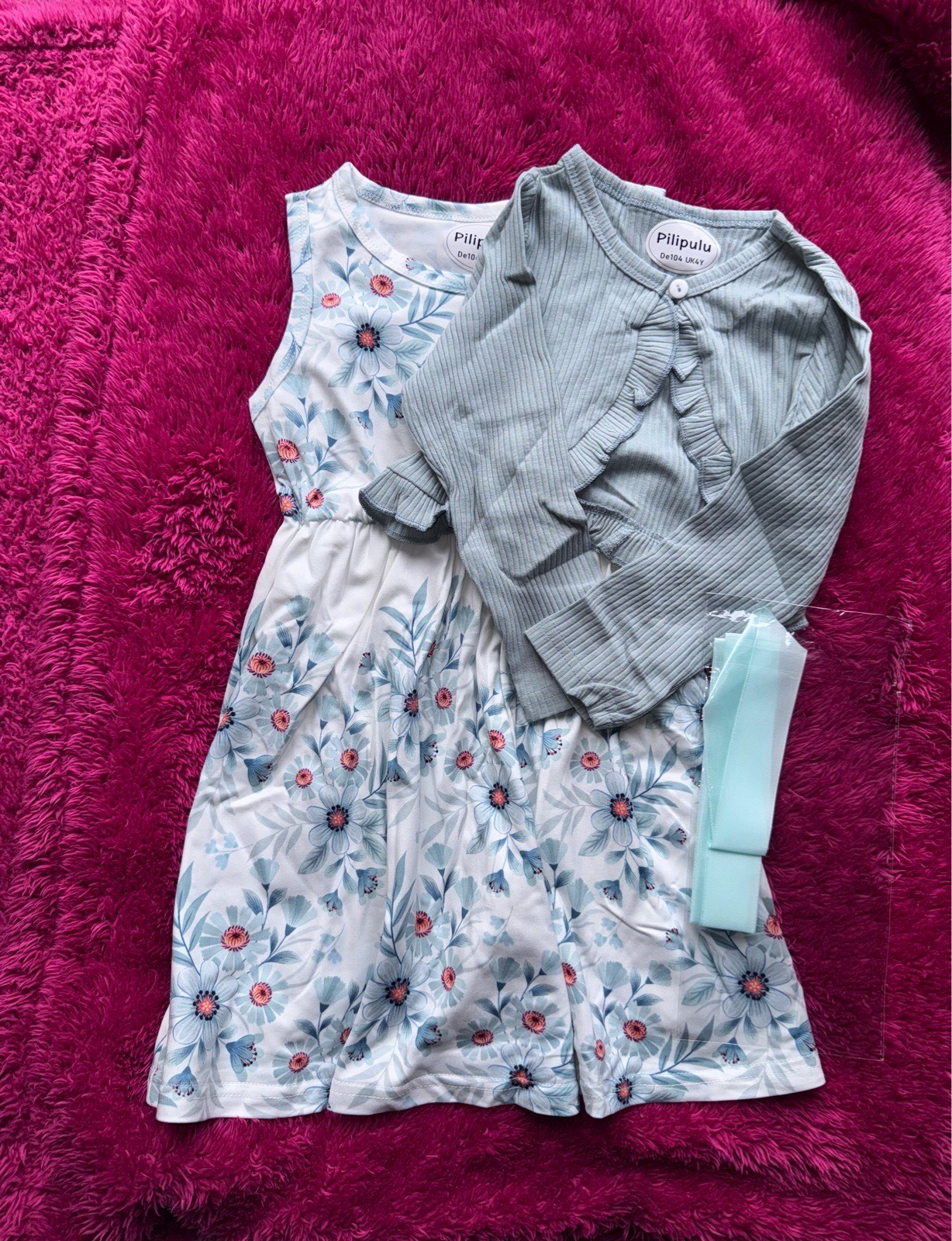 Pilipulu Dress & Cardigan Set age 4 years