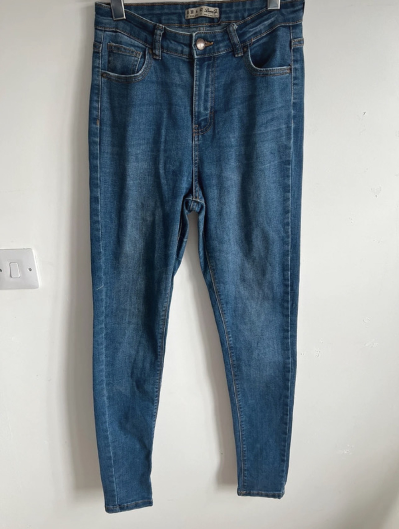 Denim Co Primark Blue Skinny Jeans UK 10 (29" Inside Leg)