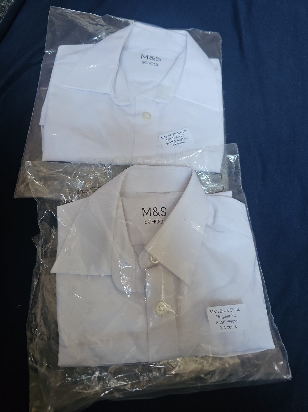 Two m&s t shirts short sleeves age 3/4yrs new with paking