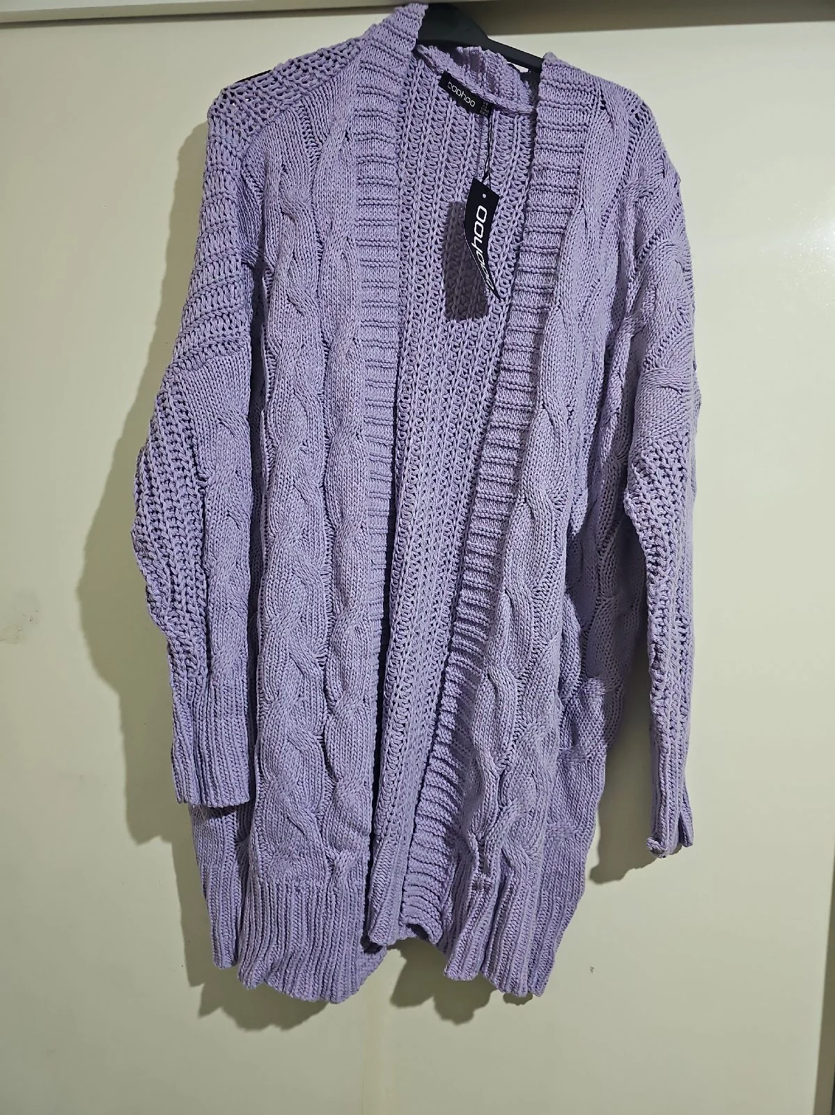 Bohoo knitted cotton jumper size 18 new lillac
