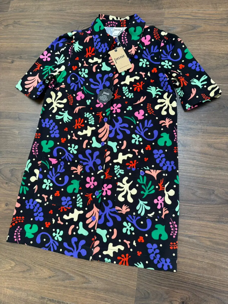 Joanie Womens Anderson Modern Art Cut Out Print A-Line Shift Dress - UK 12