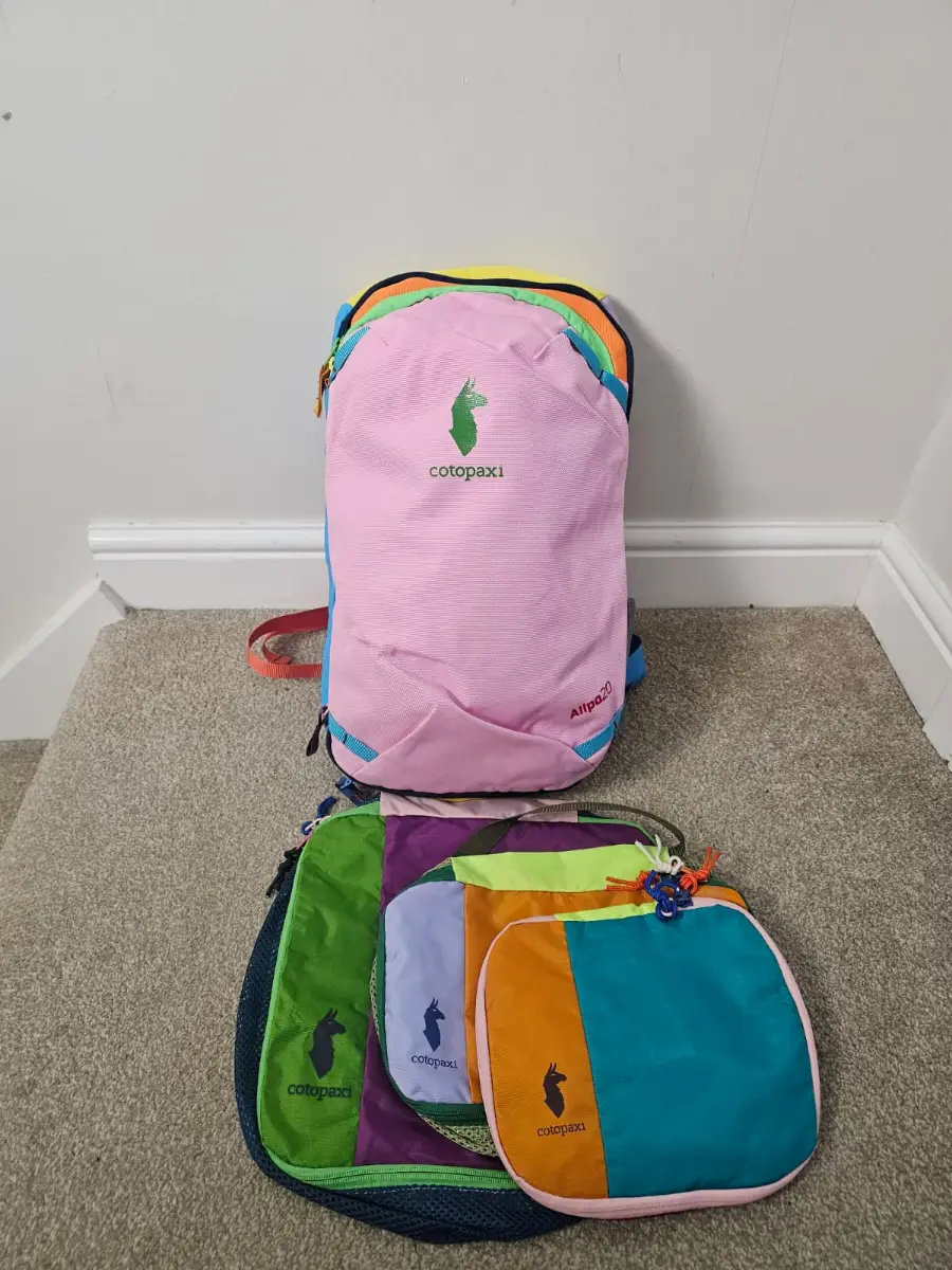City Break/Holiday Travelling Cotopaxi Backpack & Packing Cubes