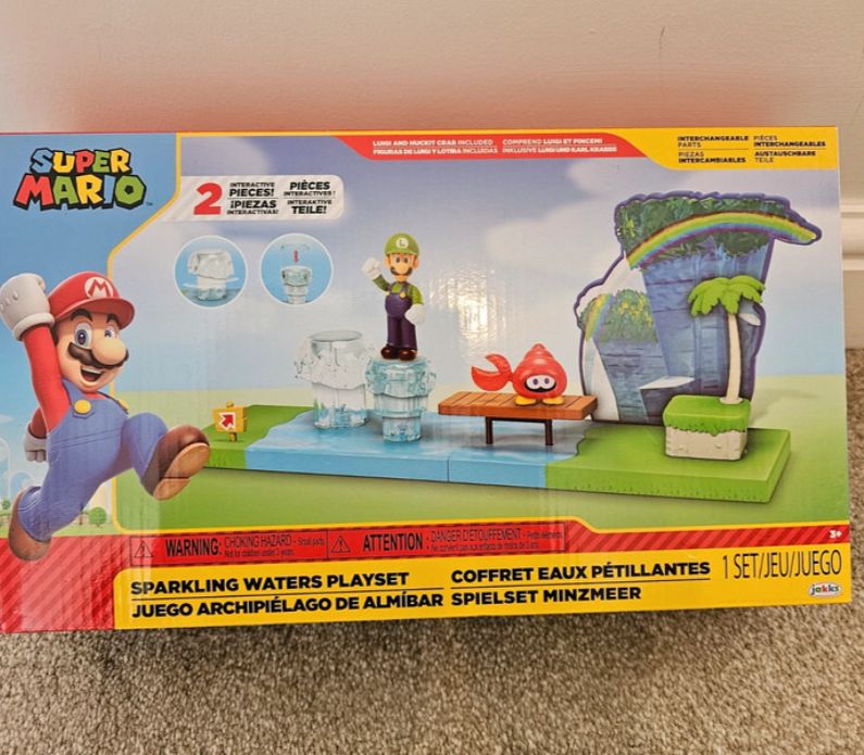 Super Mario - Sparkling Water Playset - Brand New & Sealed Toys Games Kids Teens