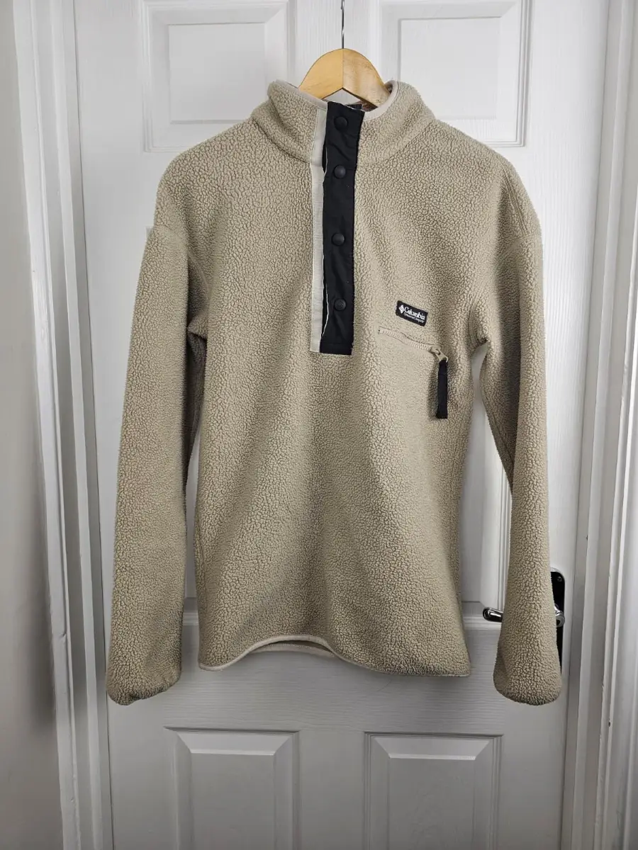 Columbia Pullover Snap Button Fleece Jumper - XS/Extra Small - 8/10