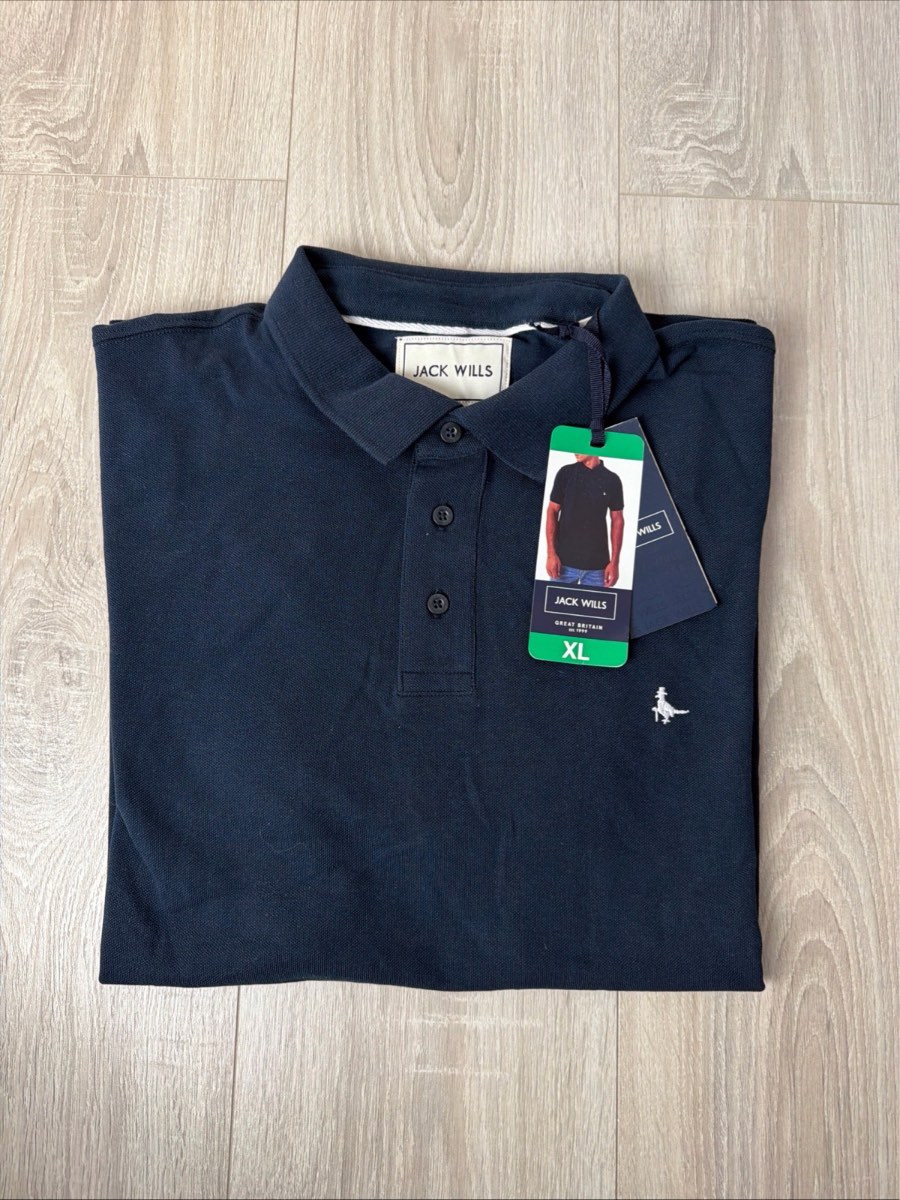 Jack wills men’s cotton polo T-shirt navy colour