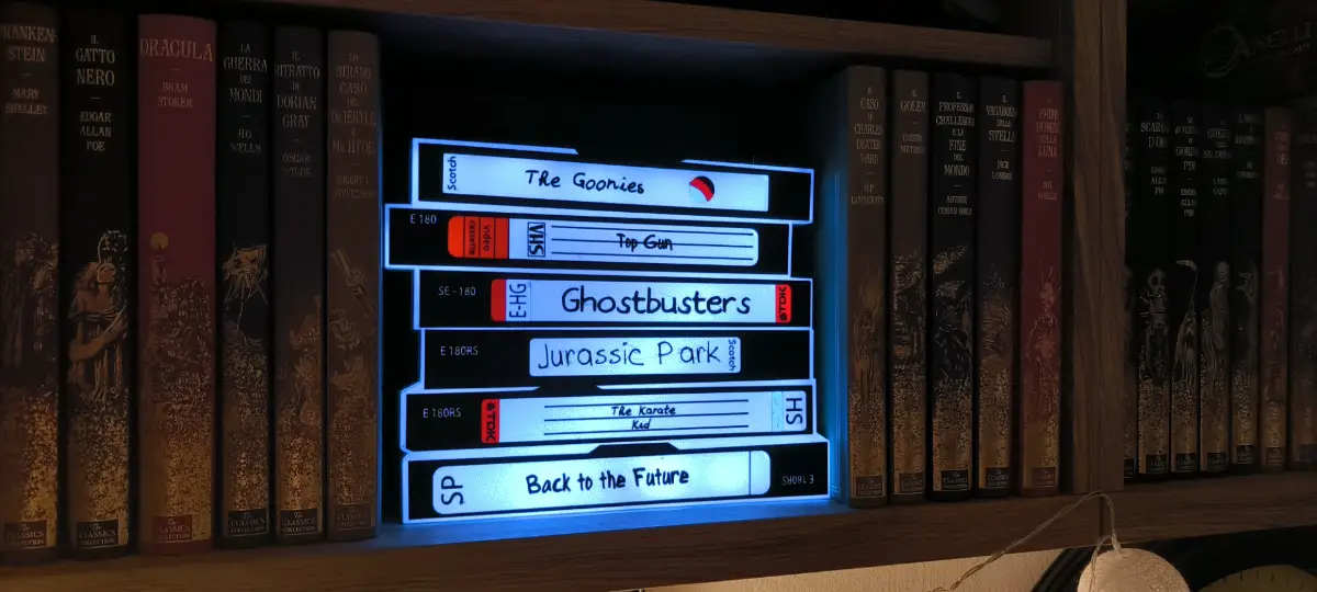 3D Printed VHS Stack Lightbox