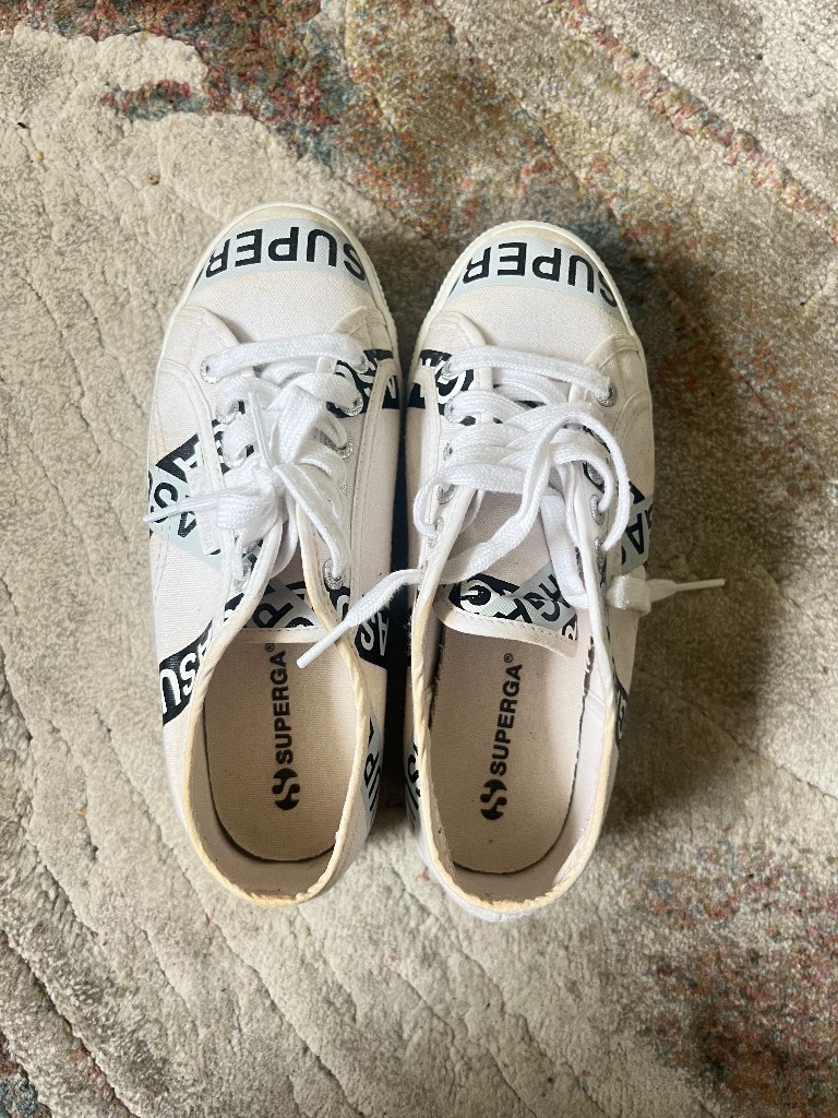 Superga 2790 lettering tape jellysole sneakers