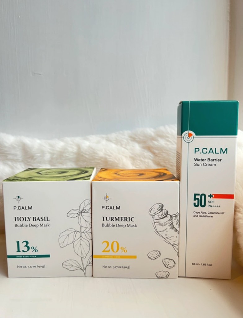 P.Calm Set of Bubble Masks & Sun Cream Set