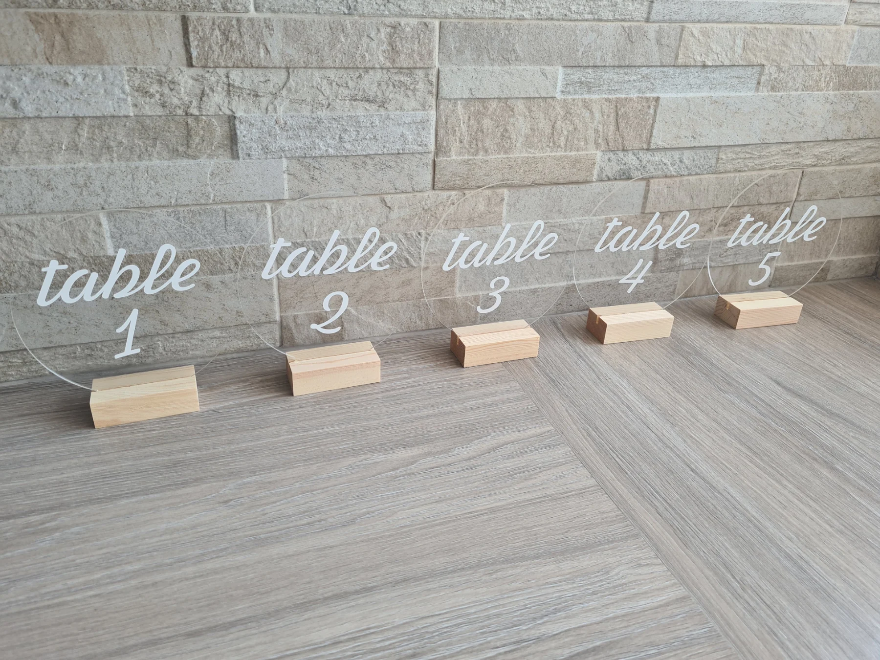 Wedding table numbers 1-10