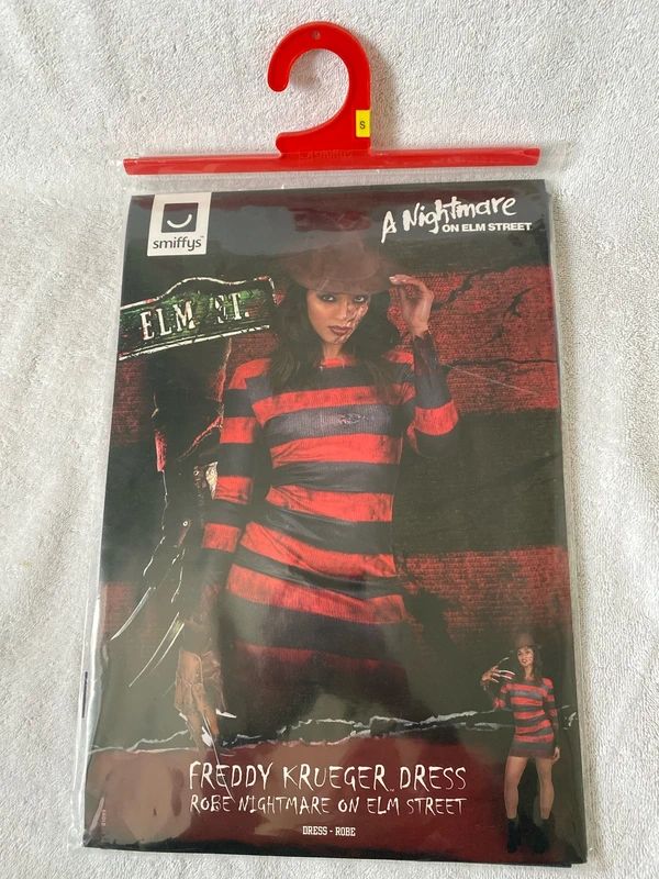Ladies Official Freddy Krueger Nightmare on Elm Street Fancy Dress Costume 8-10