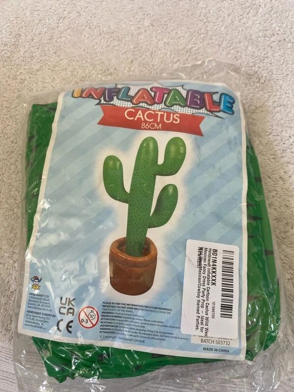 86cm Tall Inflatable Cactus Party Prop Decoration