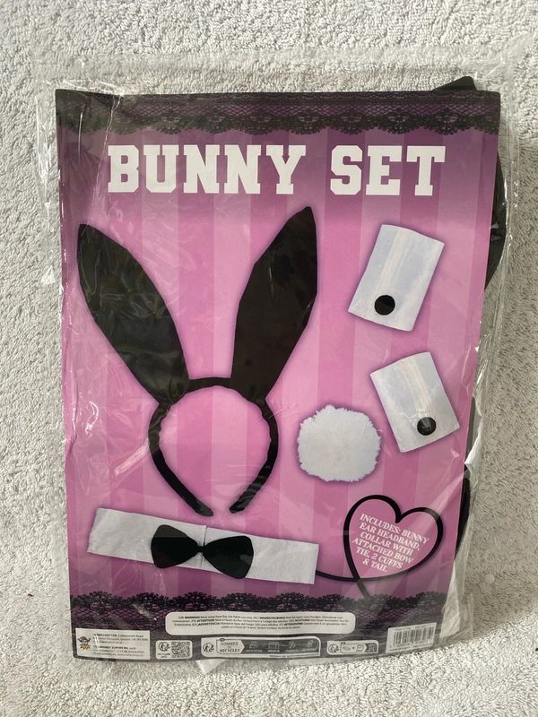Bunny Girl Playboy Style Instant Kit Outfit Costume One Size