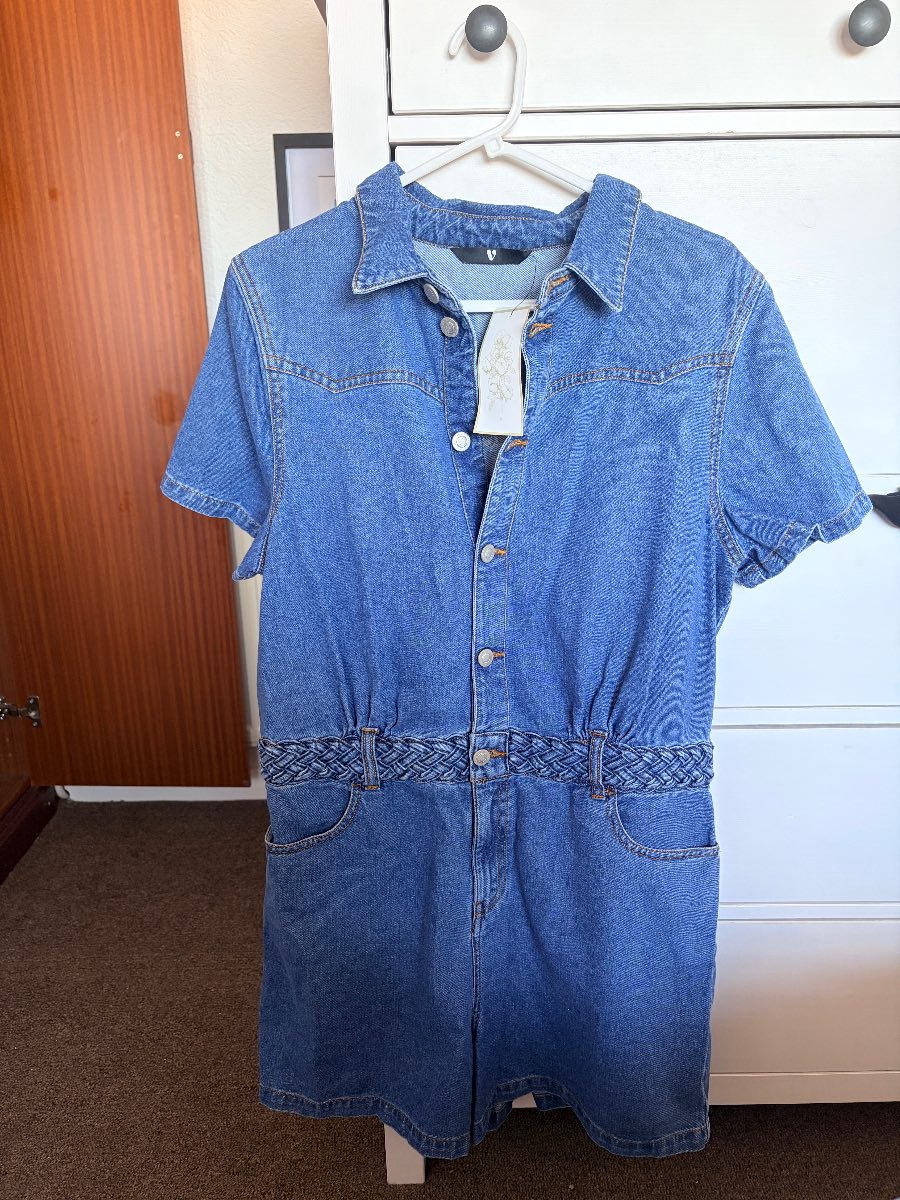 Very Denim Playsuit Size 14