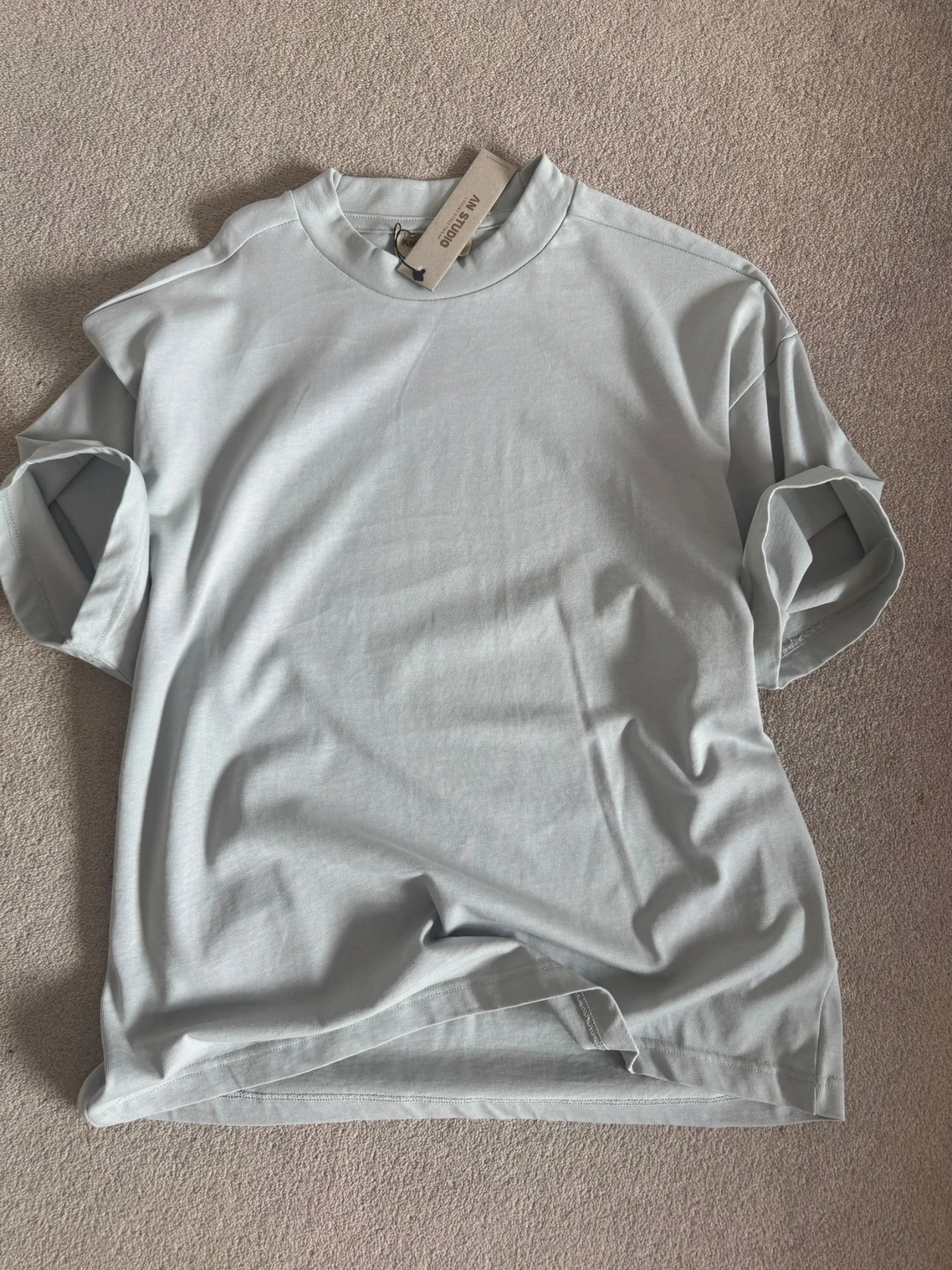 100% Cotton Oversized Silver Grey T shirt Baggy Fit