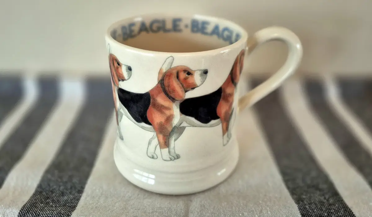 Emma Bridgewater Beagle Mug Half pint Unused Perfect Discontinued Barcoded