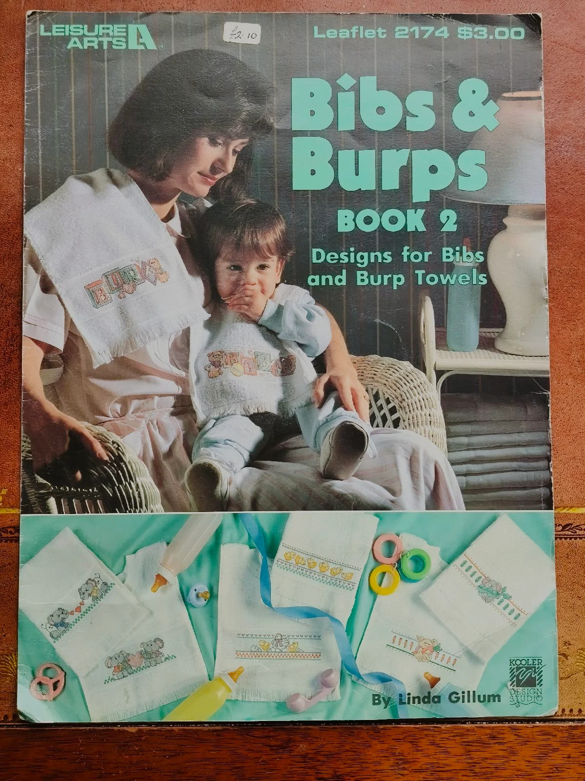 Vintage 1992 Leisure Arts Cross Stitch Book - Bibs & Burps Book 2 Linda Gillum