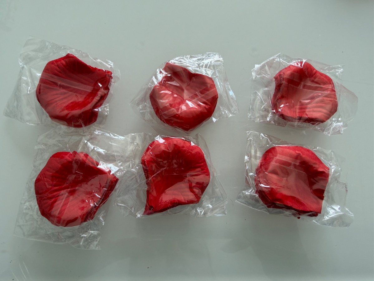 Red  rose petals for crafts