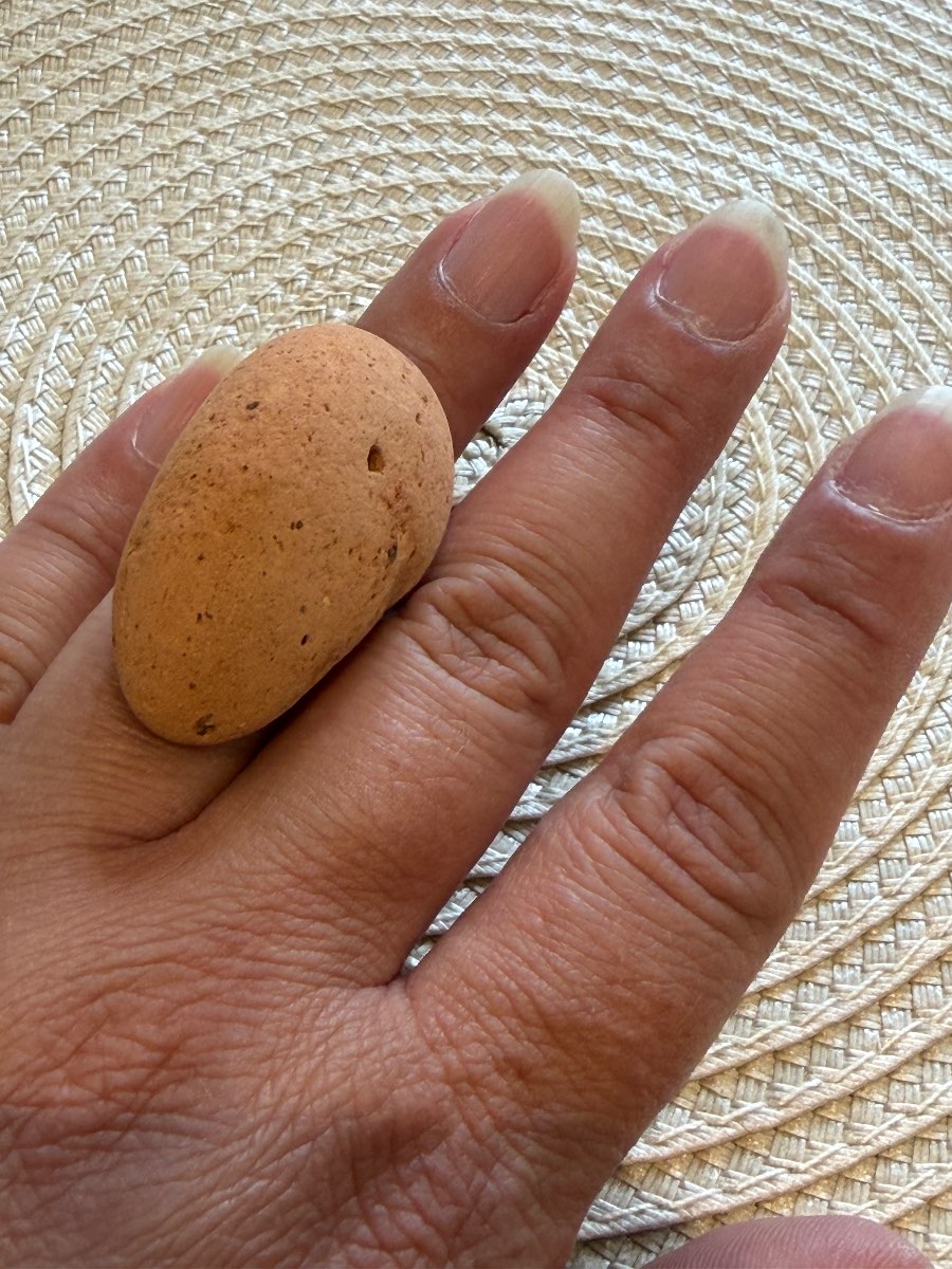 Cornish sea pottery adjustable ring