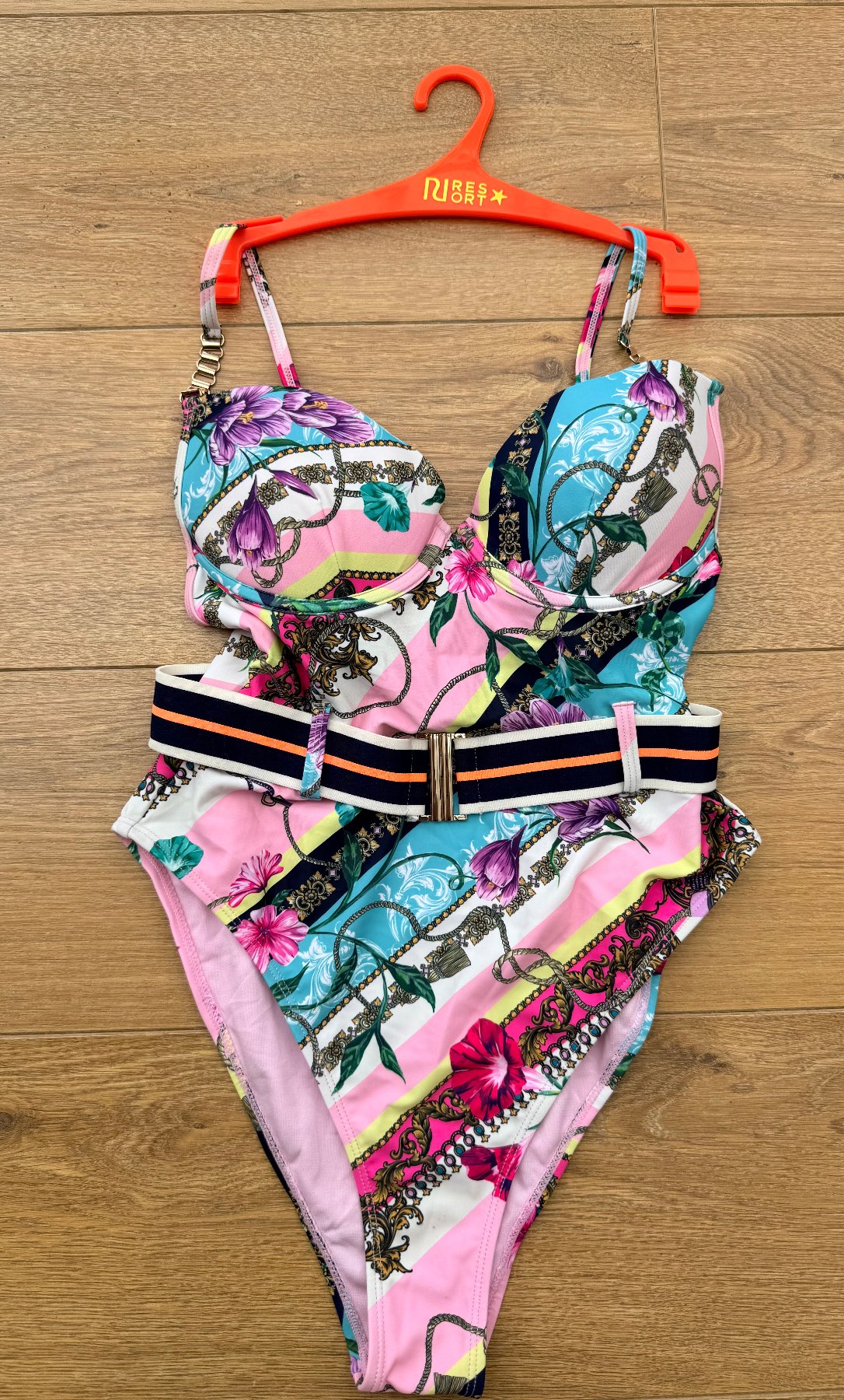 River Island Belted Swimming Costume Swimsuit Size 10 New