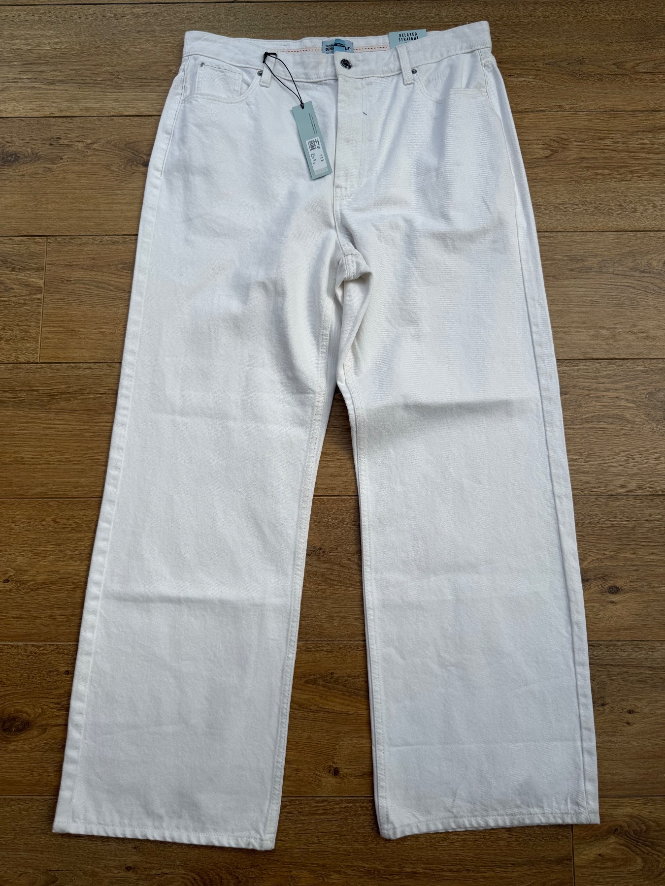 River Island Relaxed Straight Wide Leg Jeans Size 16 Reg BNWT