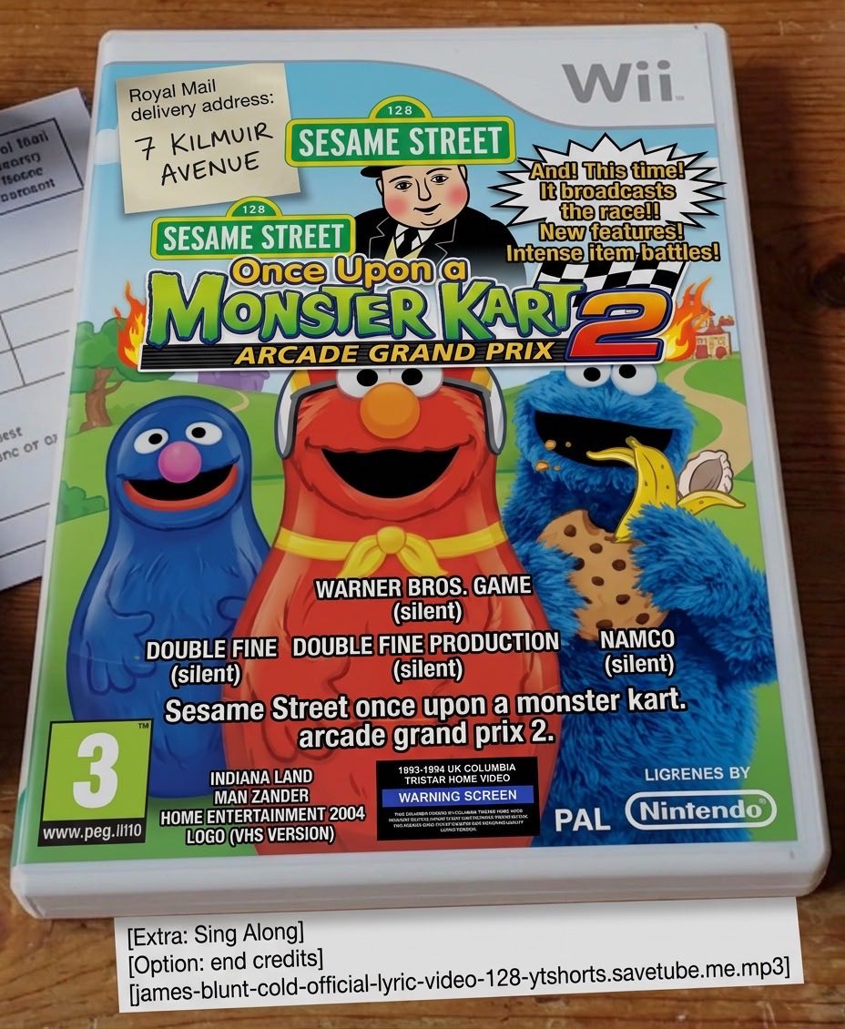 7 Kilmuir Avenue Royal Mail Sesame Street once upon a monster kart arcade gp 2 Indiana Land Man Zand