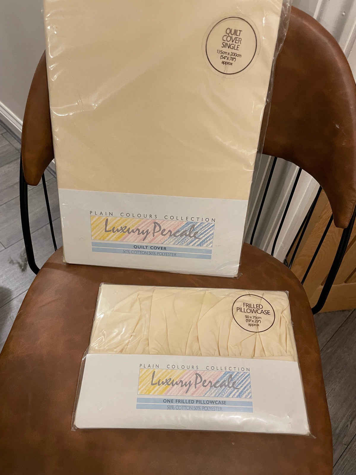 Vintage 1980s single bed duvet cover and pillowcase BNiB