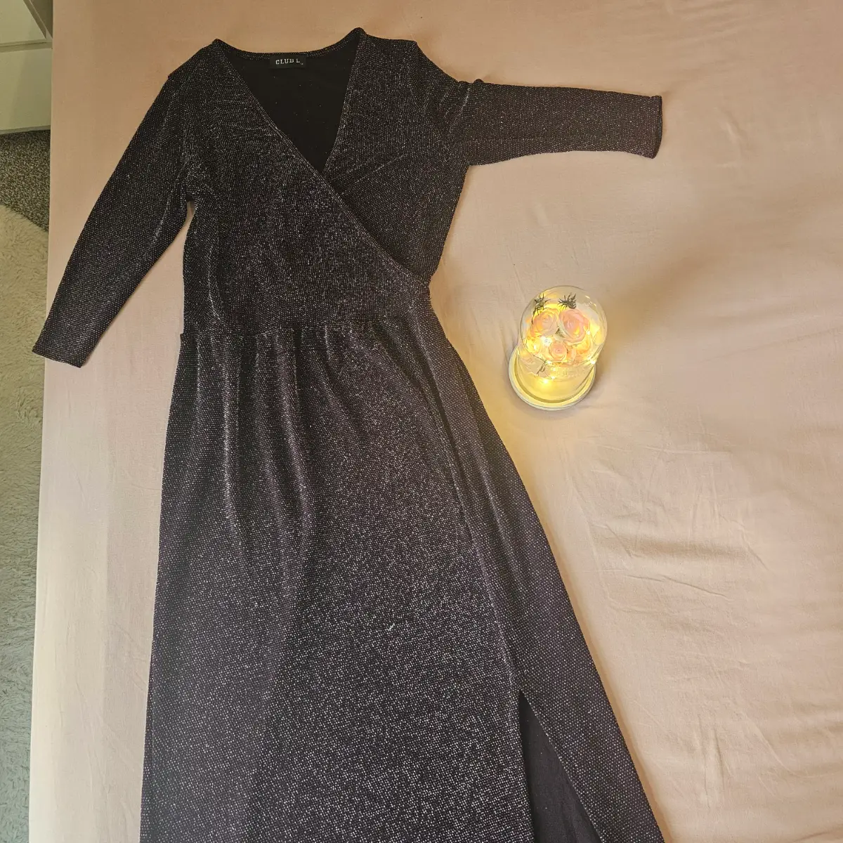 Club L Maxi dress with a deep V-neck
