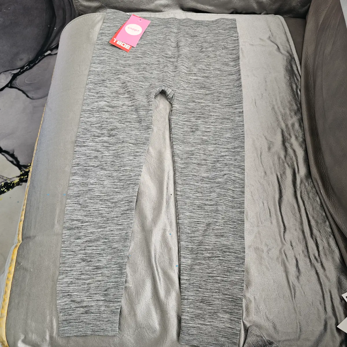 🩶 Brand new with tags TBOE seamless full-length gym leggings in grey marl.