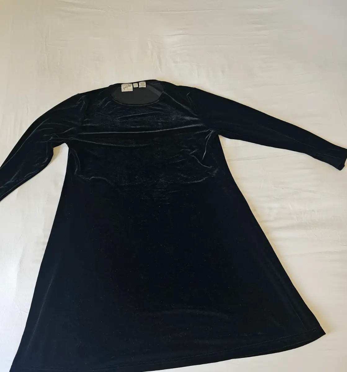 Jacamo Ladies Black Velvet dress Size 12
