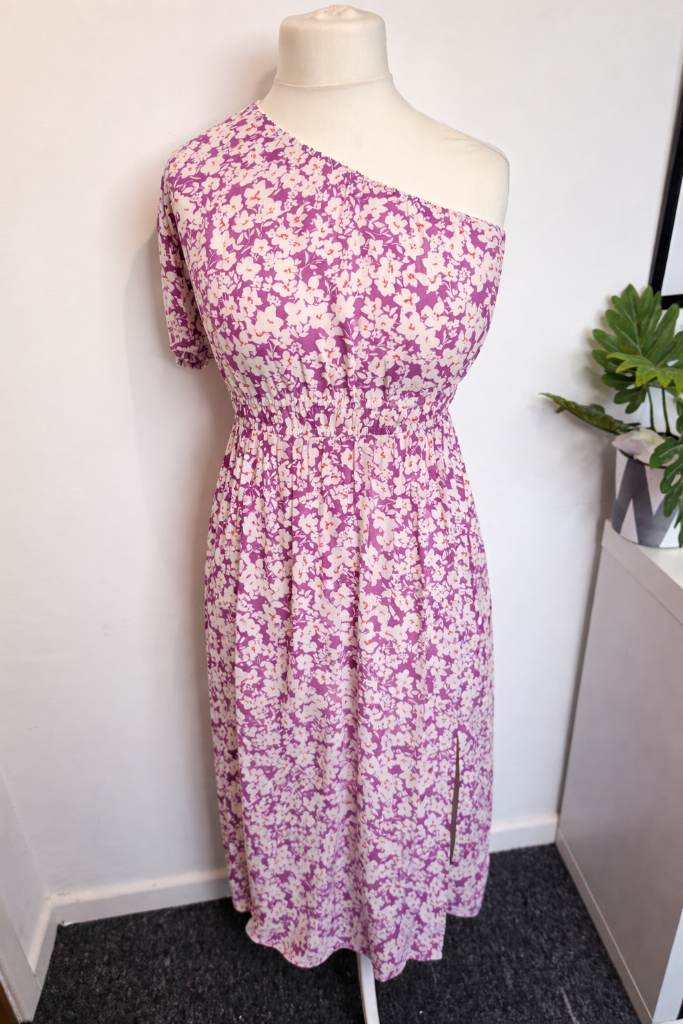 Hush Midi Dress Size 4 6 8 Pink Floral Romantic Holiday Ibiza Capsule Summer