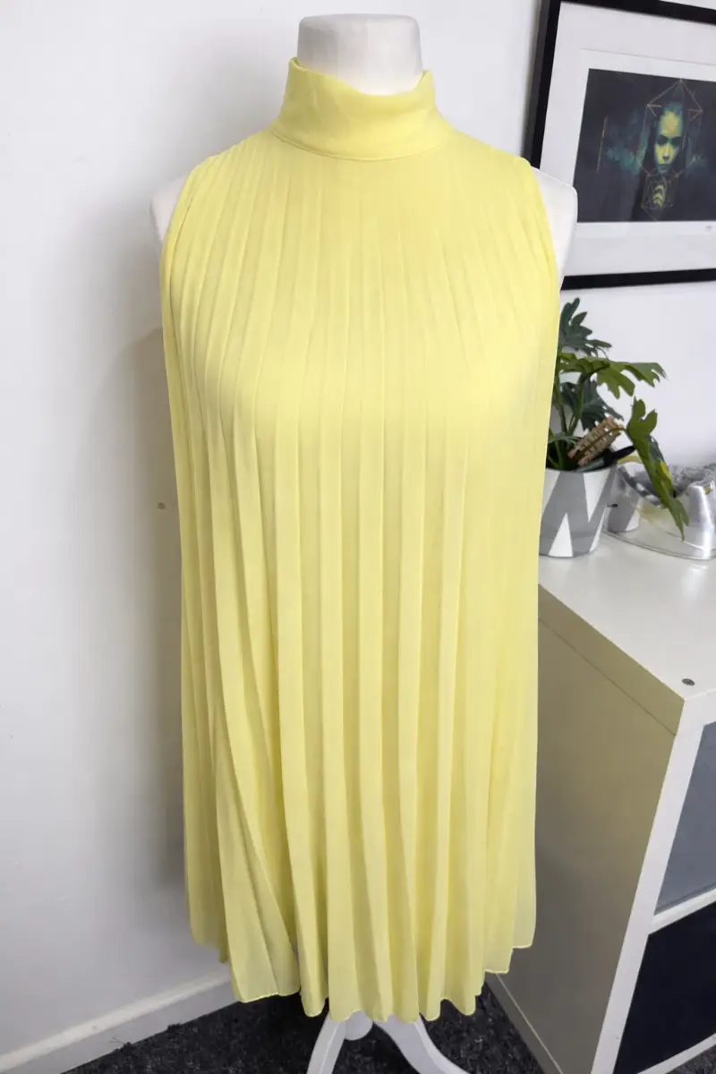Women's James Lakeland Summer Dress Size 10 12 Canary Yellow Wedding Guest
