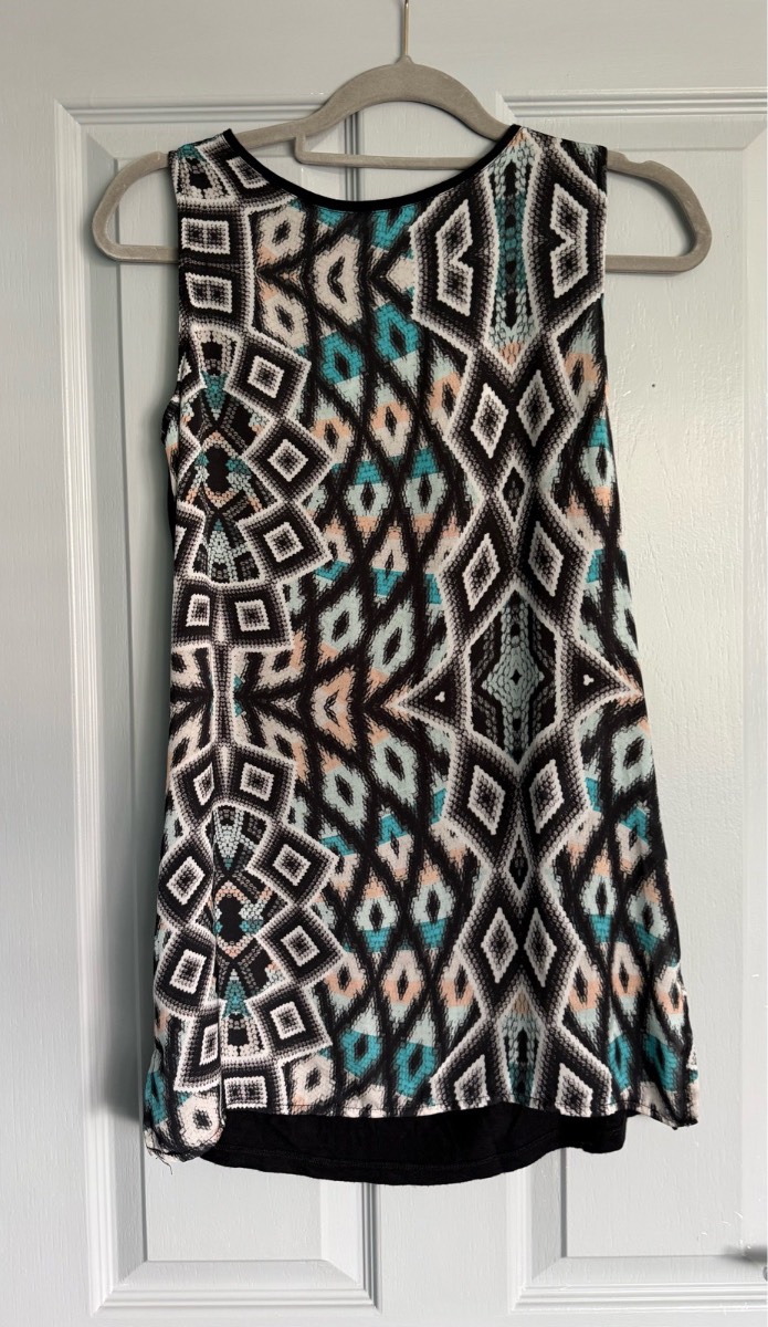 Ladies Warehouse Patterned Sleeveless Top Size 10